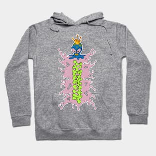 typography oligarchy with pink cream and little octopus Hoodie